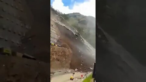 Massive Road Construction Collapse in Colombia #trending