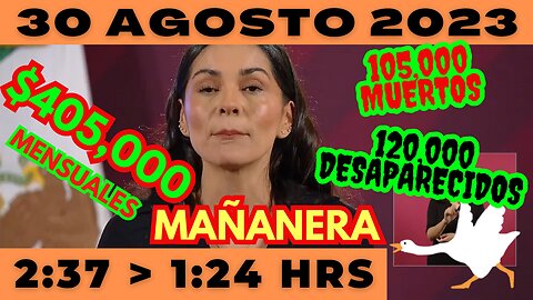 💩🐣👶 AMLITO | Mañanera *Miércoles 30 de Agosto 2023* | El gansito veloz 2:37 a 1:24.