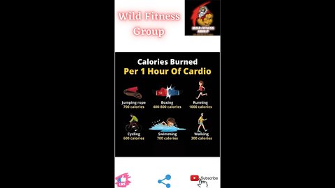 🔥Calories burned per 1 hour of cardio🔥#fitness🔥#wildfitnessgroup🔥#shorts🔥