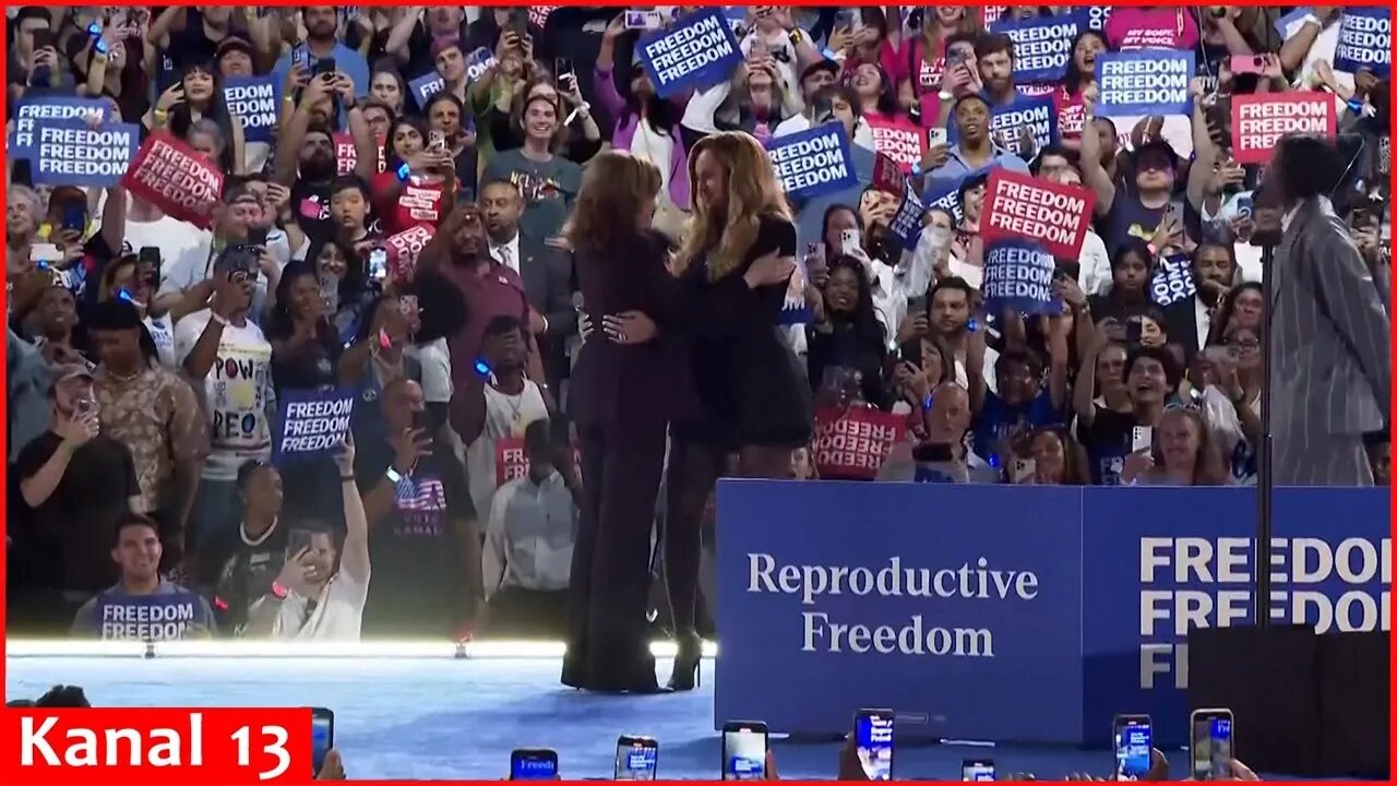 Beyonce and Kelly Rowland take stage to introduce Harris at Texas rally