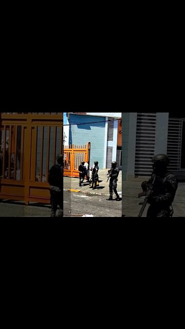 The police are protecting properties in Haiti