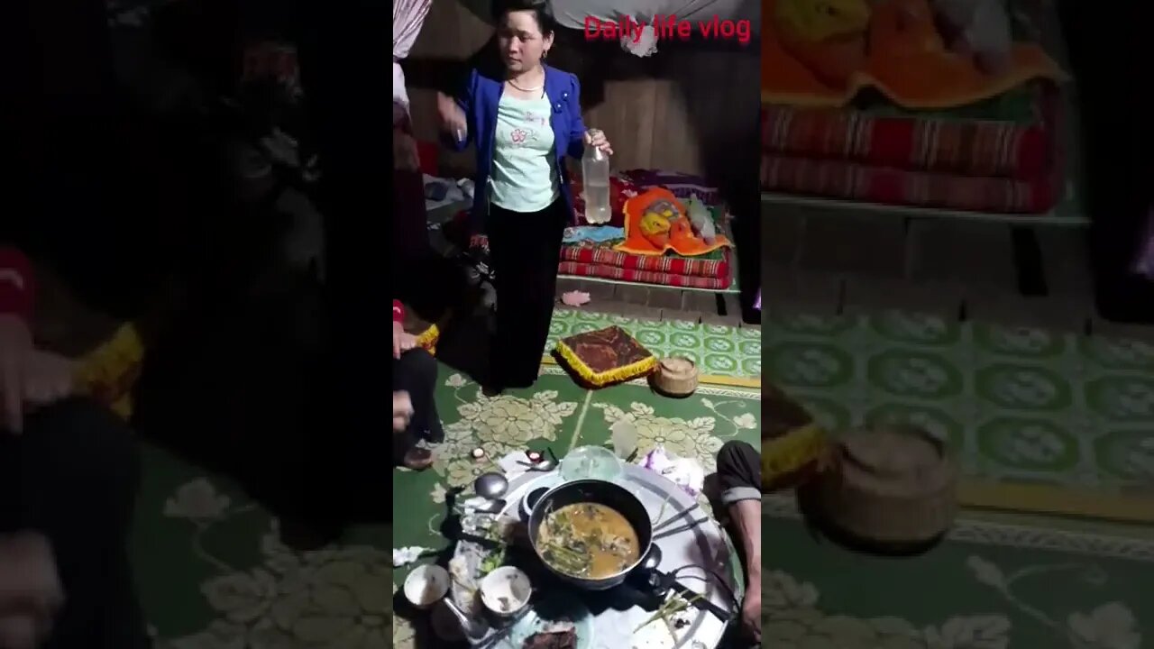 Drinking at night jubilantly