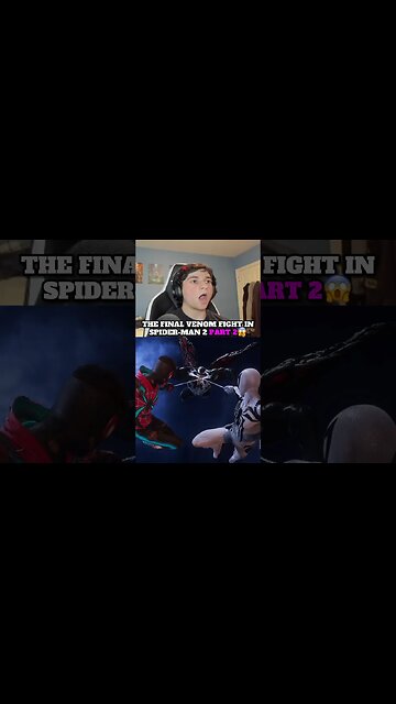 Venom Fights The Spider-Men In The Sky For The Meteorite😱