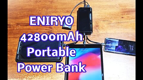 ENIRYO 42800mAh Portable Power Bank Built in Cables, 6 Outputs