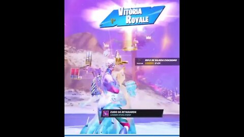 Corte da live vitória no Fortnite.