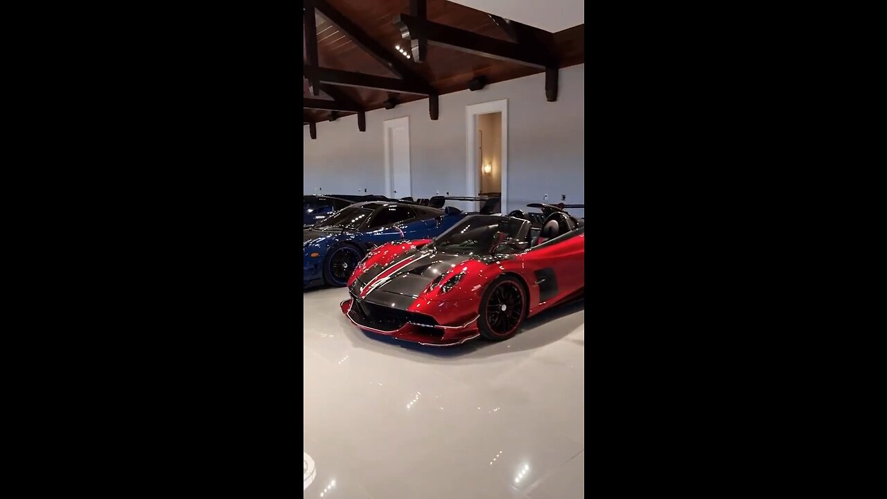 Multi million dollar super car garage