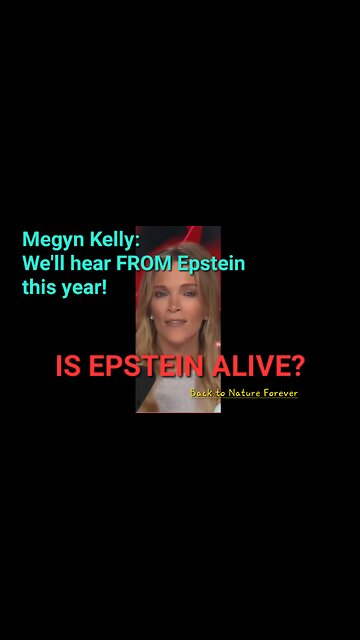 EPSTEN IS ALIVE, ACCORDING JOURNALIST MEGYN KELLY