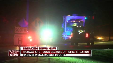 Highway 120 closed due to police presence in Walworth County