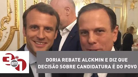 Em Paris, João Doria rebate Geraldo Alckmin e diz que decisão sobre candidatura é do povo