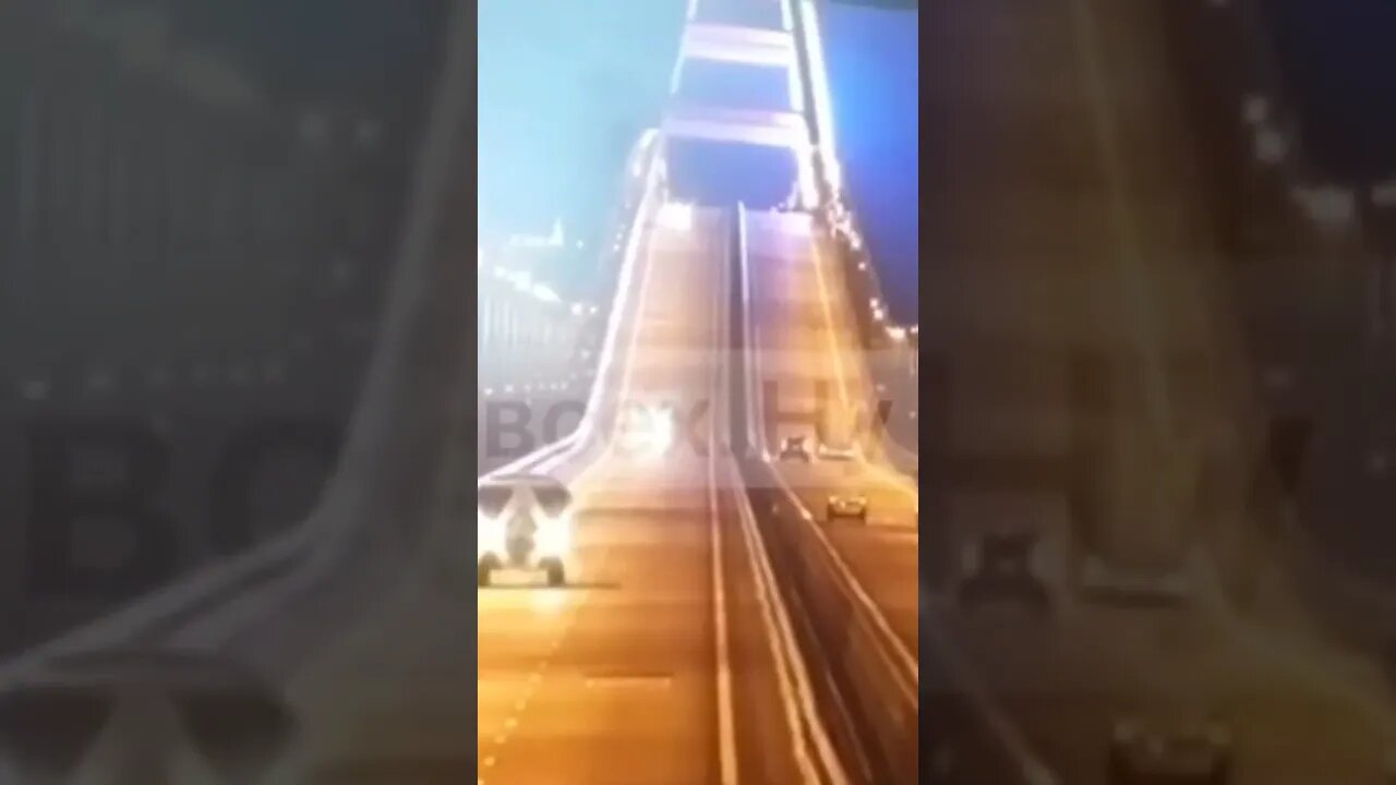 surveillance camera shows more of the Crimean bridge explosion.