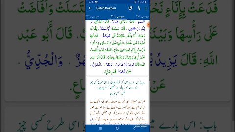 Hadees SHARIF Sahi bukhari SHARIF hadees number #250 #251 in arbic urdu and English language