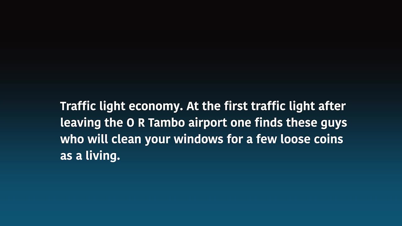 South Africa -Johannesburg - Traffic light economy(video) (7Te)
