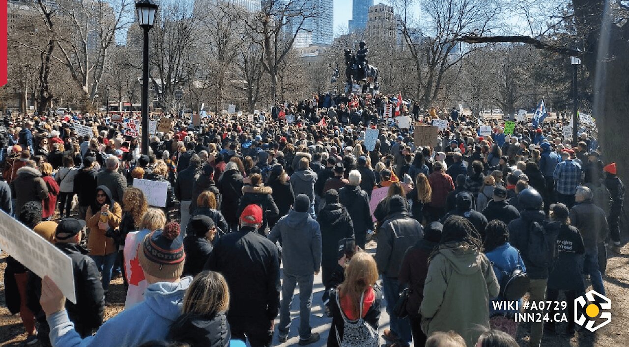 Freedom from government restrictions in Toronto: World Wide Rally for Freedom