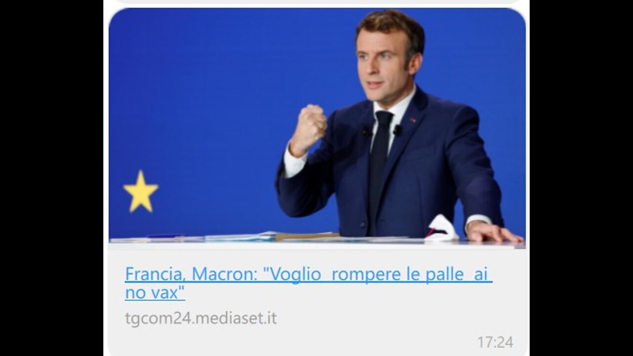 Macron: un bullo al quale il potere è andato alla testa—ed è ormai al delirio!