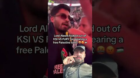 Not allowed to wear FRE PALESTINE 🇵🇸 shirt in ksi vs fury fight #gaza #freepalestine #ksi