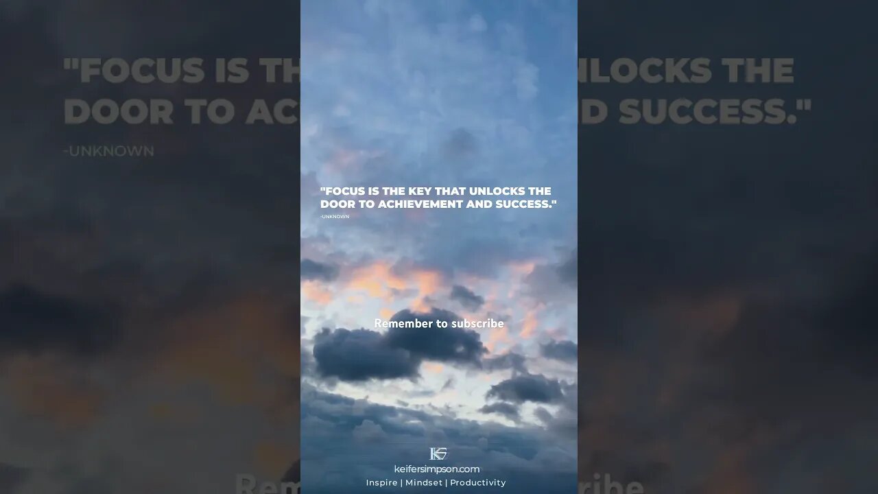 Focus is the keyðŸ’✨🎯 #inpirationsquotes #shorts