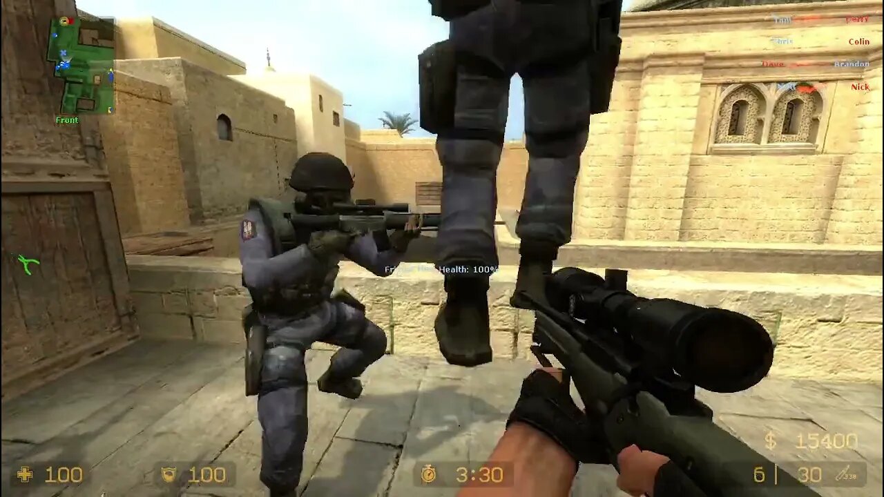 Counter Strike Source Dust 1 Bots #81 Only Sniper Rifles