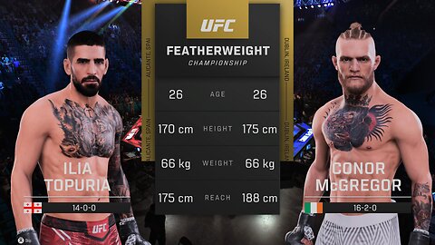 Ilia Topuria Vs Connor McGregor UFC Featherweight Championship