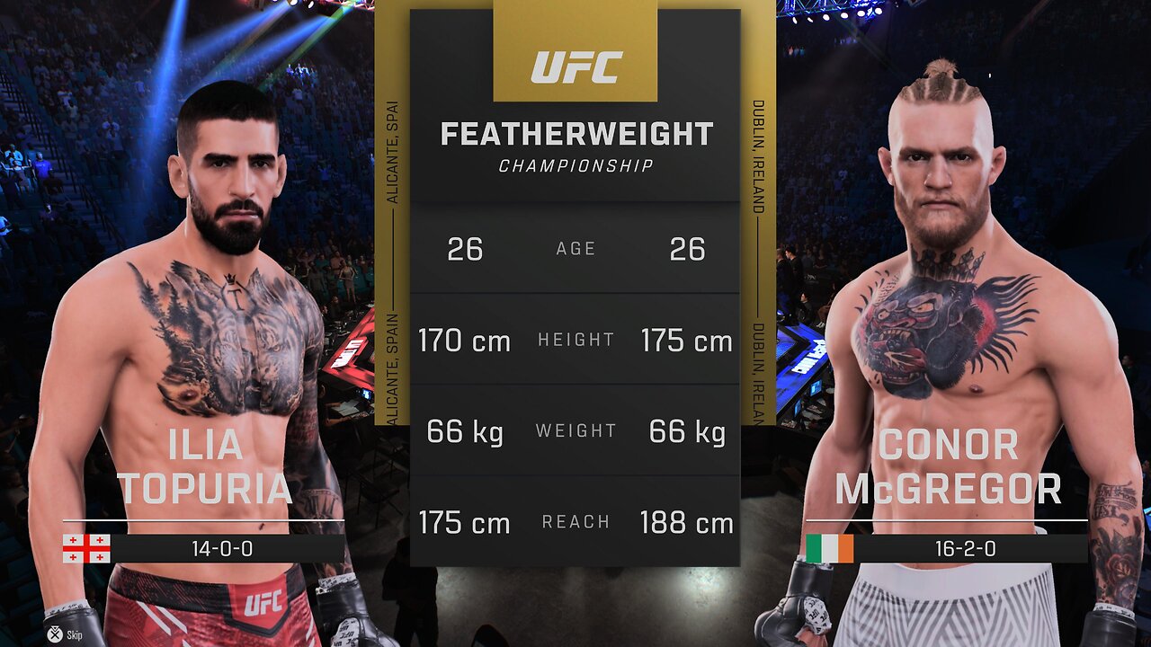 Ilia Topuria Vs Connor McGregor UFC Featherweight Championship