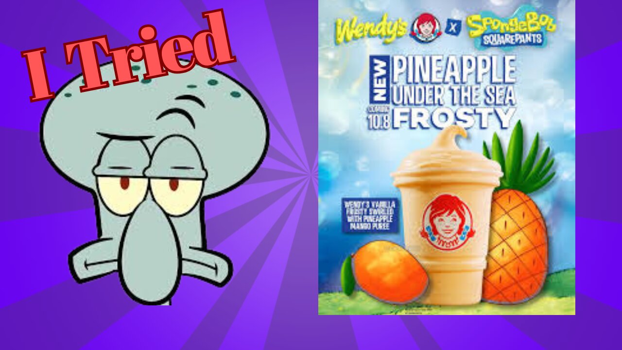 First Time Trying Wendy's and Sponge Bob Collab!