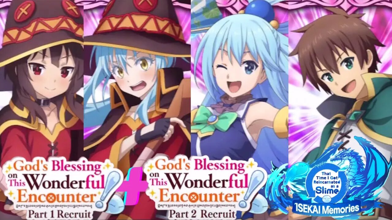 SLIME ISEKAI Memories: God's Blessing on this Wonderful Encounter! Recruit P1 & P2 Banners Summons