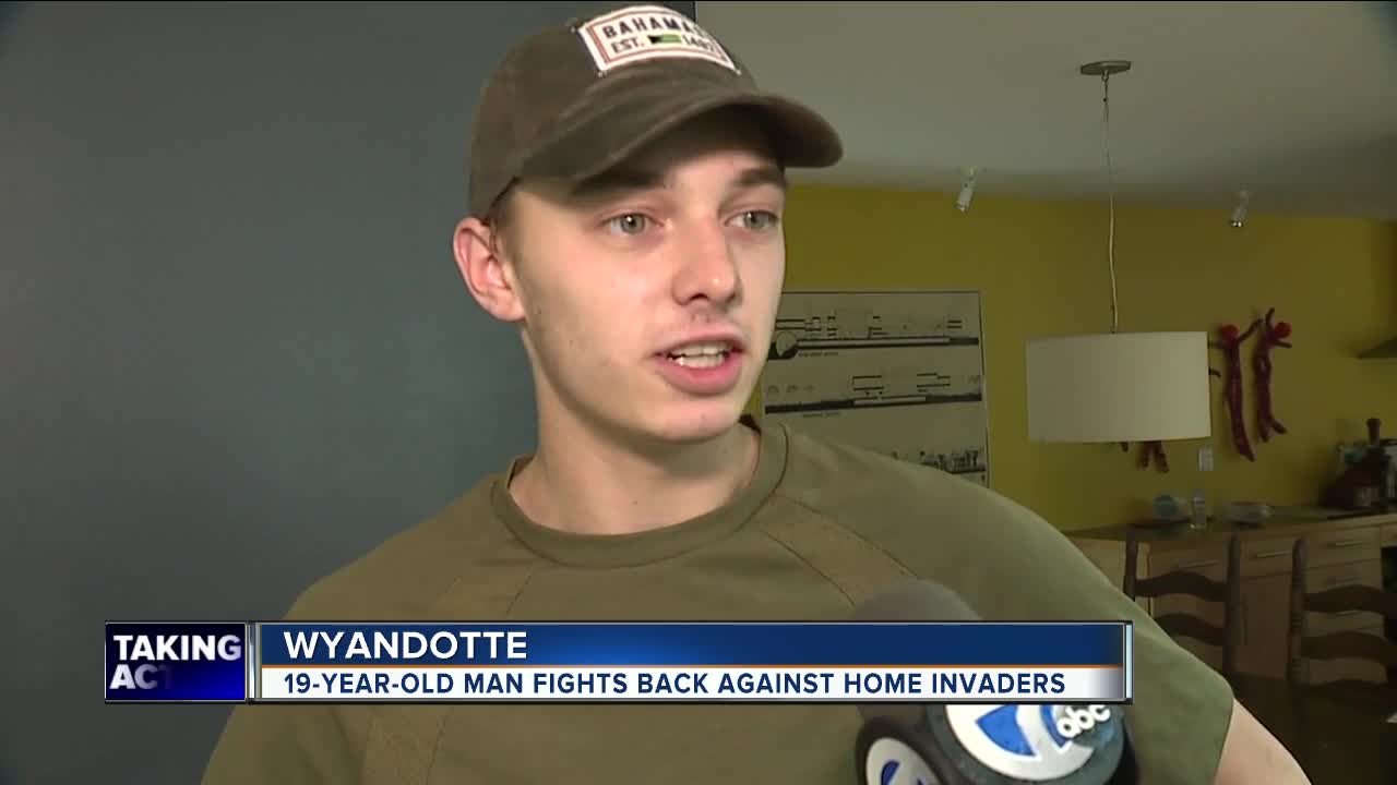 Wyandotte teen fights off armed intruder, police searching for suspect caught on surveillance video