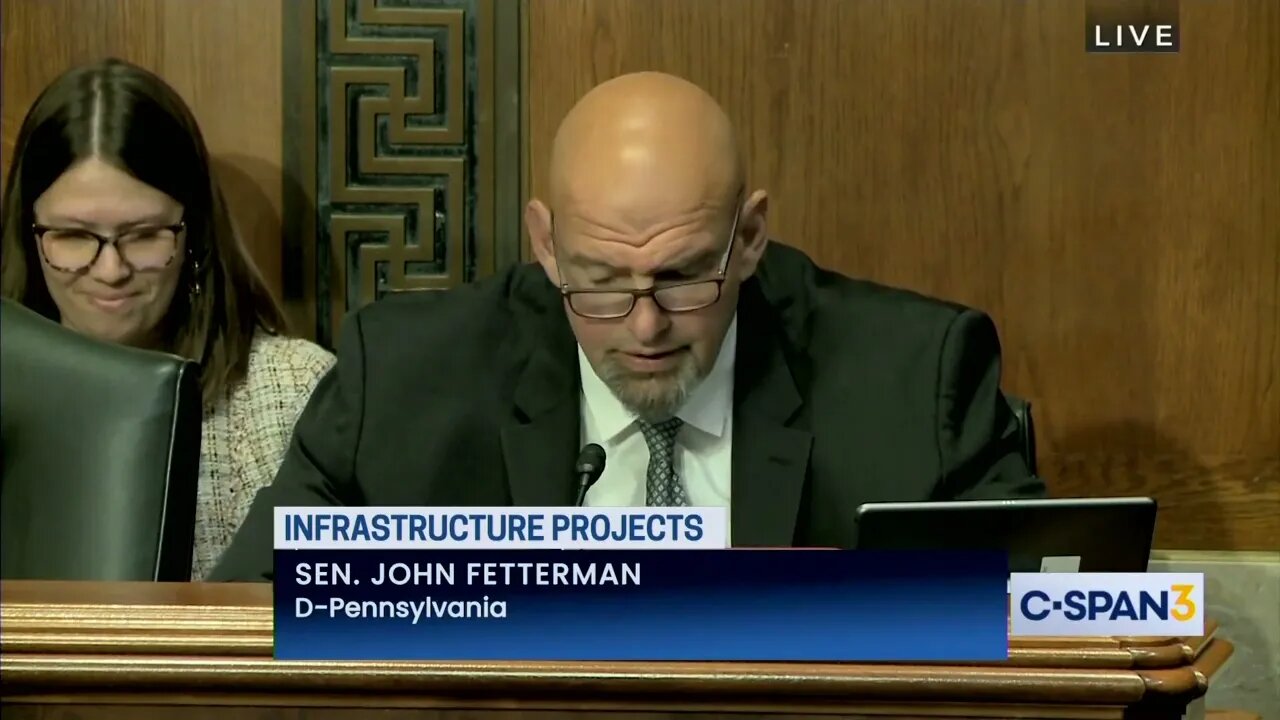 Senator John Fetterman Struggles To Make Comments On I95 Bridge Collapse: "95, 95, 95. You Know?"