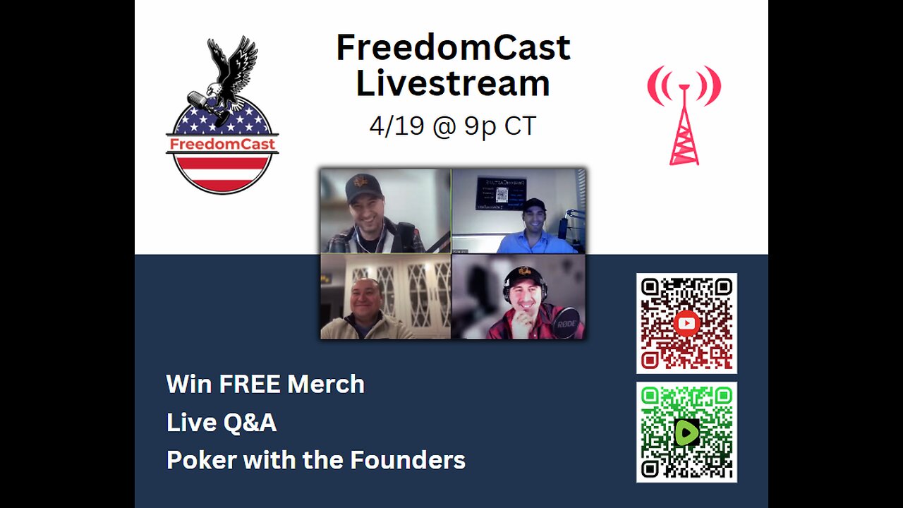 FreedomCast Quarterly Livestream - BTC halving, a turbulent Middle East, & poker with FC founders!