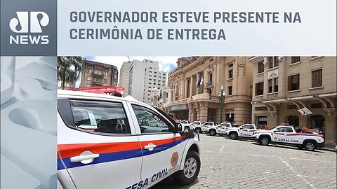 Defesa civil entrega viaturas e equipamentos no interior em SP