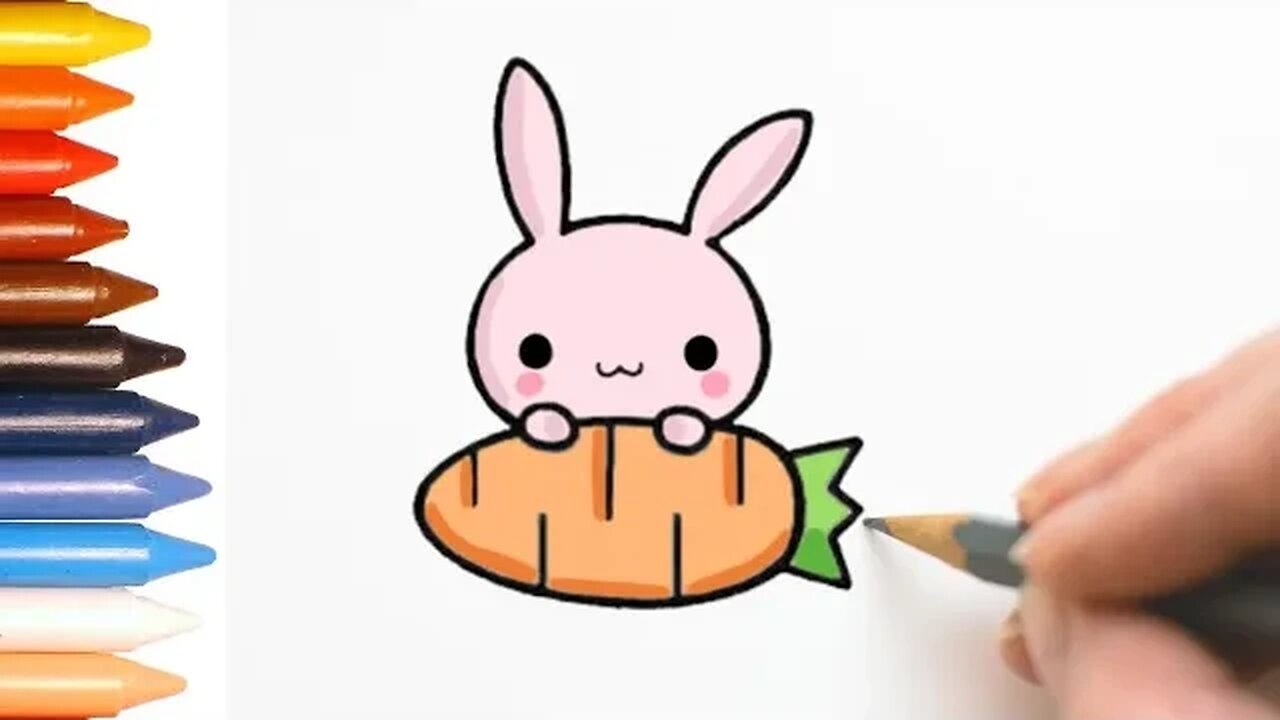 COMO DESENHAR COELHO KAWAII FÁCIL