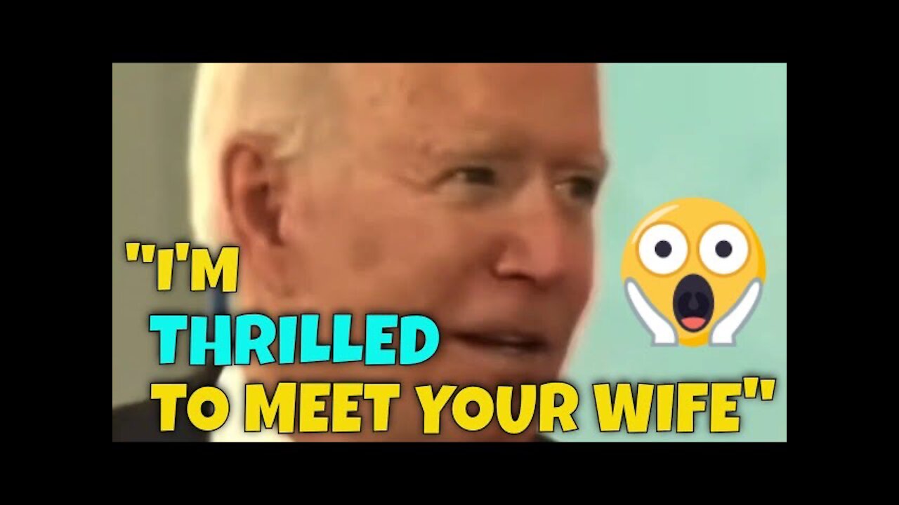 Joe Biden is THRILLED to smell, er Meet Your Wife!