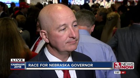 Gov. Ricketts interviewed at watch party