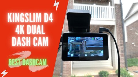 Dash Cam Kingslim D4 4K Dual with Built-in WiFi GPS