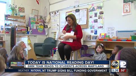 Good Morning Maryland anchors and reporters celebrate National Reading Day