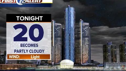 Evening flurries in some areas