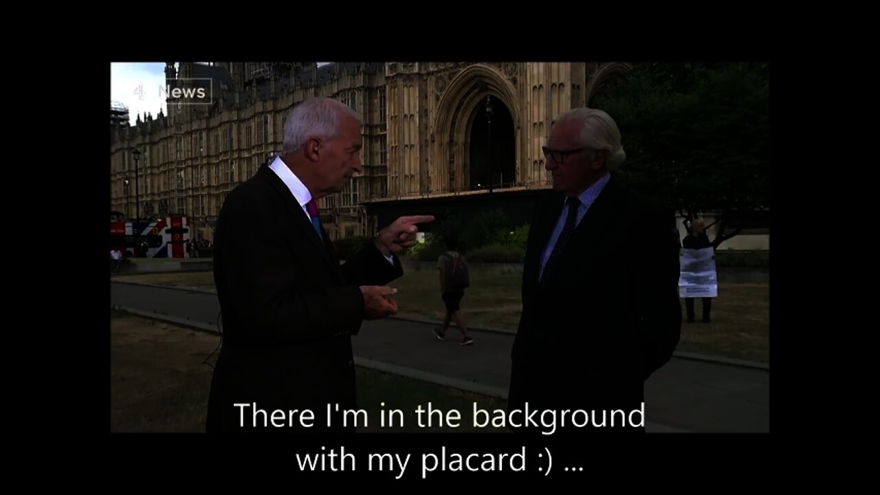 Myself and my placard on Wednesday Channel 4 News...