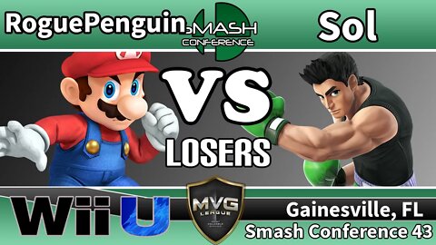 RoguePenguin (Mario) vs. MVG|Sol (Little Mac) - SSB4 Losers R8 - SC43