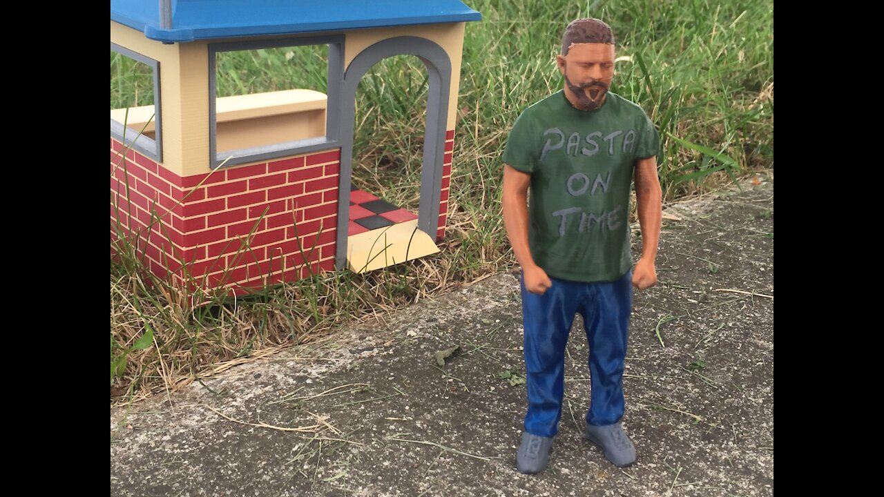 Personalized 3D Figure from a Scan "Pizza Guy Joe"