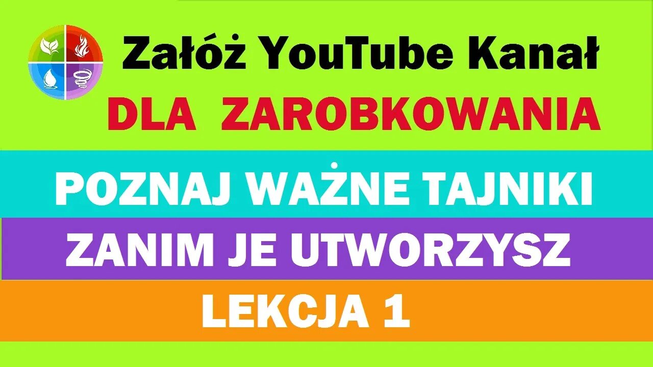 1YTᴴᴰ Lekcja | YouTube Kanał - Poznaj Tajniki Zanim Go Utworzysz|@elementaryans