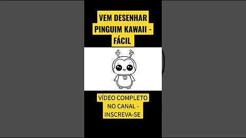 COMO DESENHAR PINGUIM KAWAII - FÁCIL #desenho #desenholivre #shorts #desenhofacil #desenhofofo