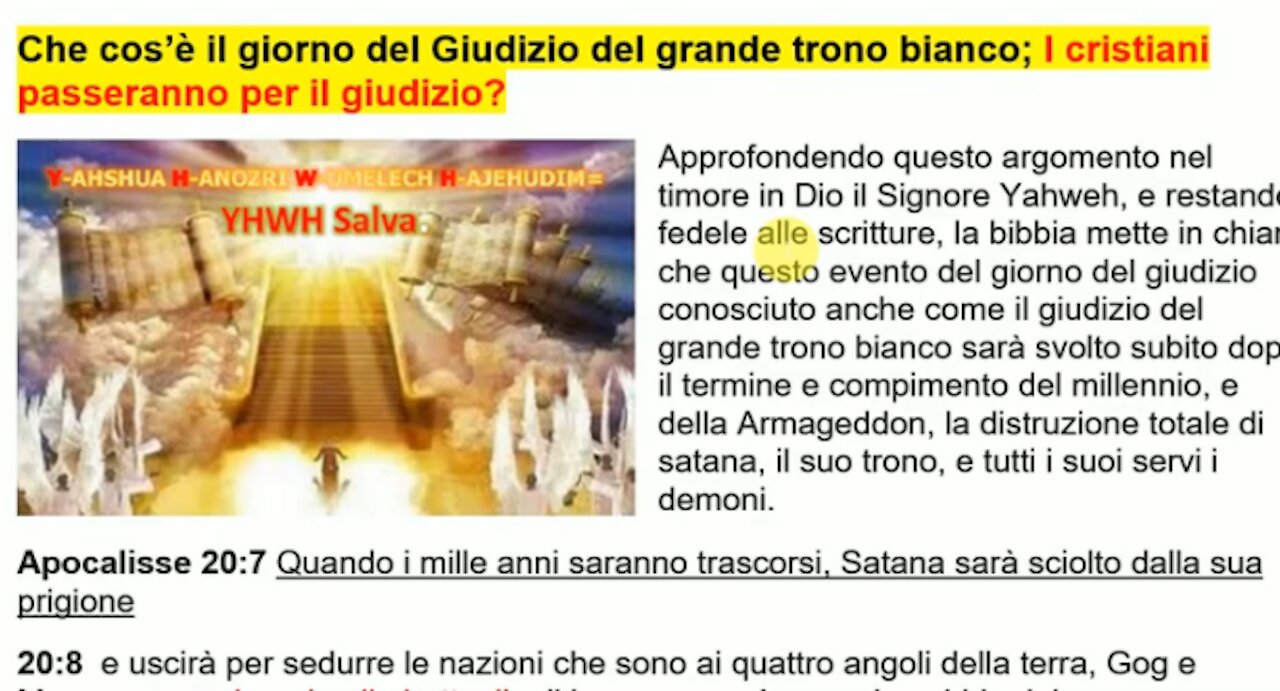 ⛔ Il Giorno del Giudizio ⛔ Il grande trono bianco Che cos’è. I Cristiani passeranno per il giudizio?