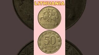 Lithuania 50 centu 1997.#shorts #coinnotesz