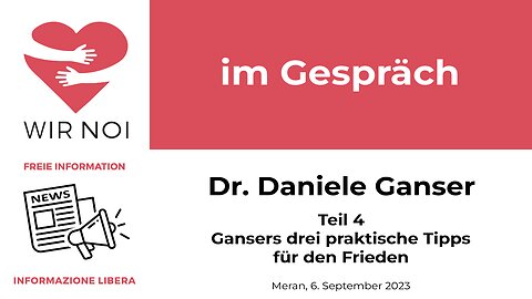 Gansers drei praktische Tipps für den Frieden