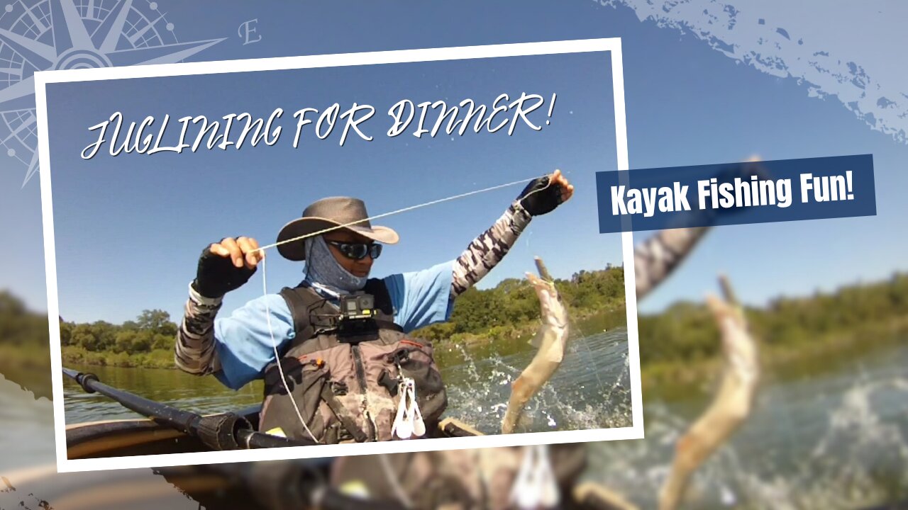 Two Catfish and a Gar This Round! 😀 #kayakfishing #fishing #juglining