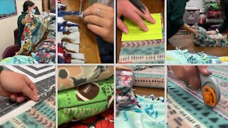 Ursuline Academy students spread warmth and good cheer with blankets donated to hospital patients