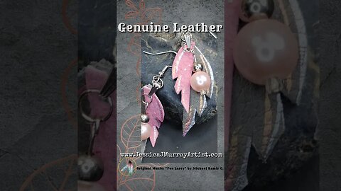 BLUSHING STORM, 2 inch, leather feather earrings