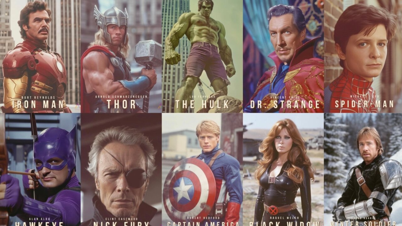 The Marvel Cinematic Universe (Reimagined With Famous Actors From the 1970s)