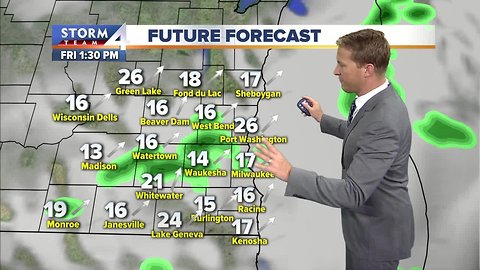 Sunny and breezy Thursday
