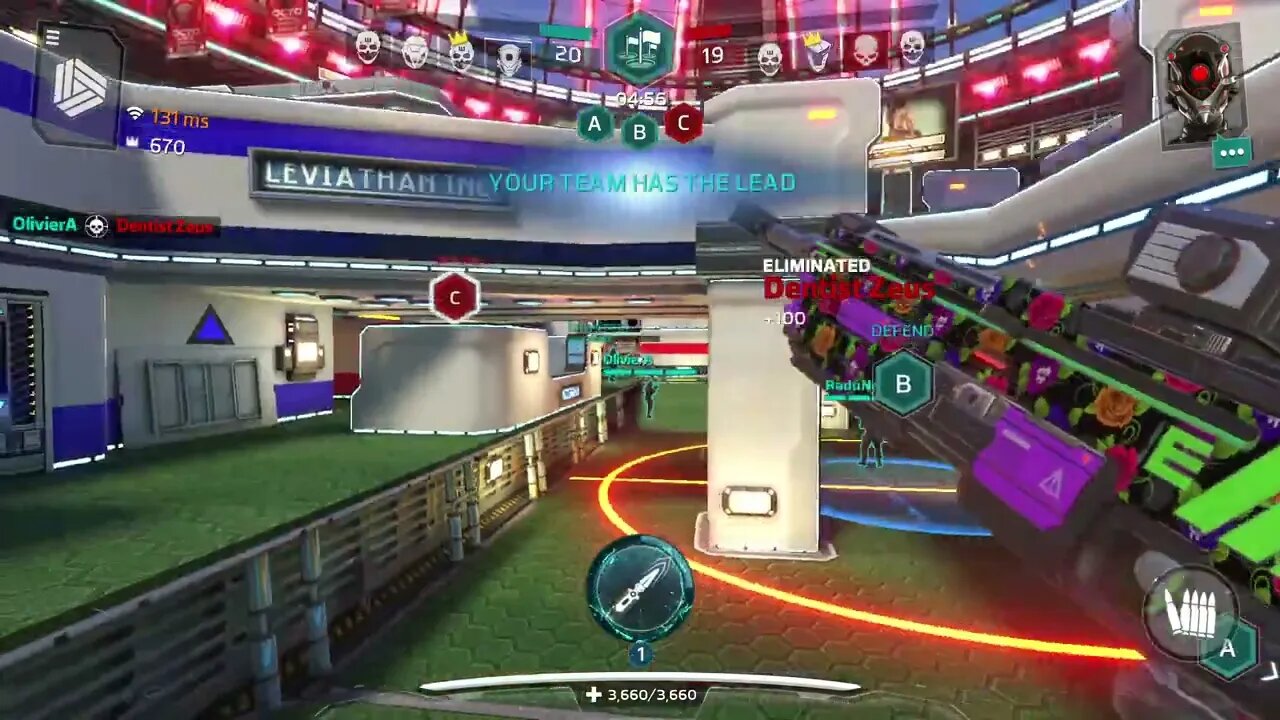 Modern Combat Versus scorecharge arena with Seven in Stadium