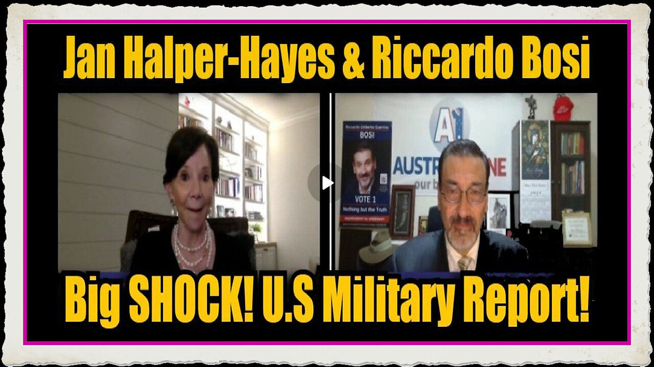 Dr. Jan Halper-Hayes Riccardo Bosi Big Shock! U.S. Military Report! Huge Intel!